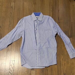 MICHAEL Michael Kors Navy Striped Button Down Shirt